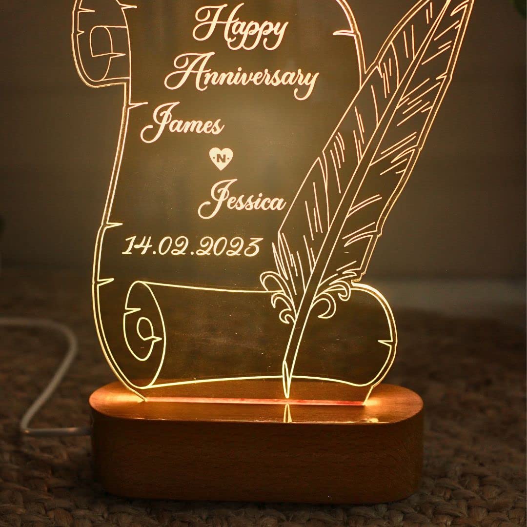 Transparent Personalized 3D Illusion LED Lamp for Loved Ones