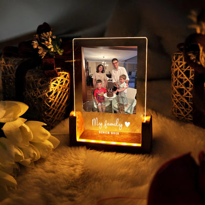 Personalized Photo Night Light, Custom Photo Collage Frame Lamp