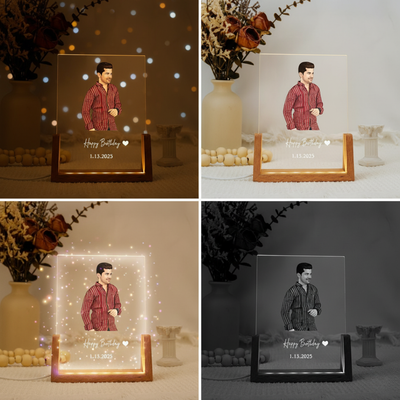 Personalized Ghibli-Inspired LED Portrait Lamp – Birthday Lamp