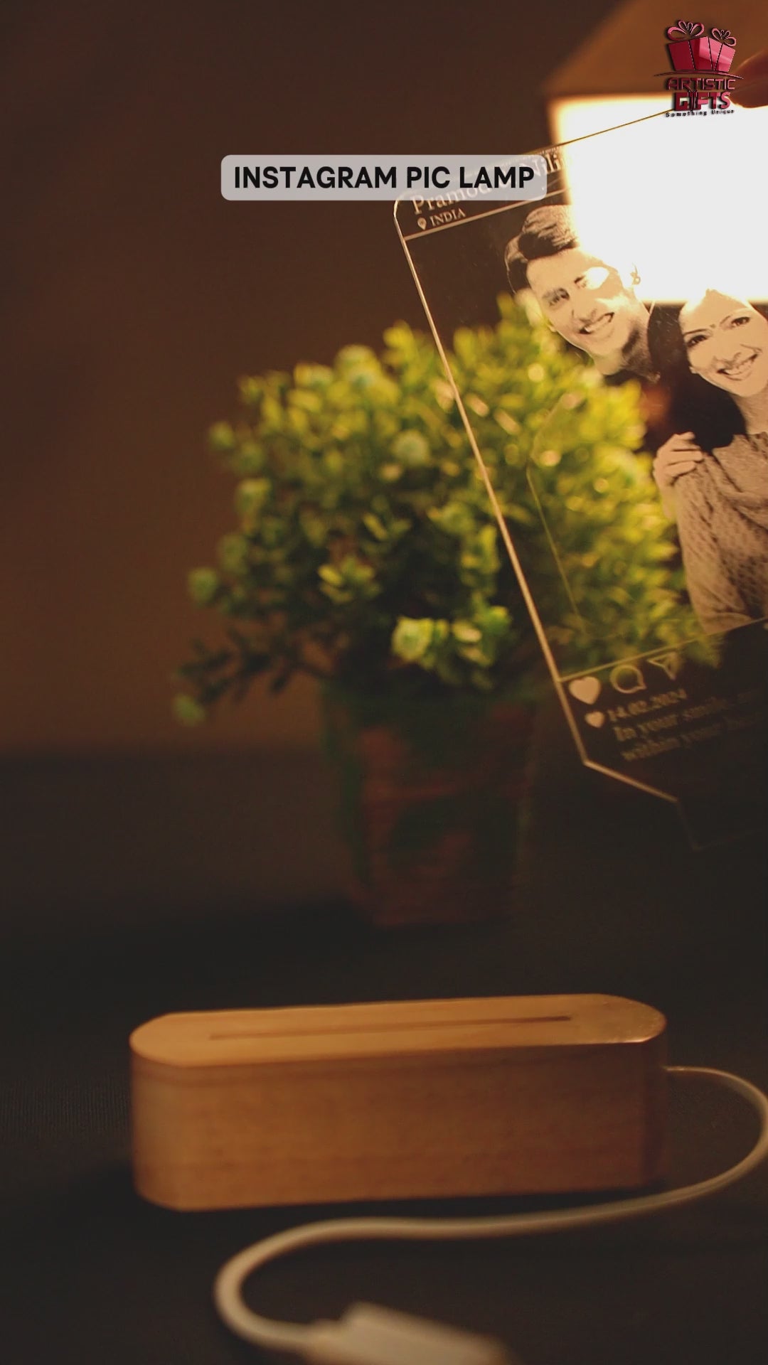 Personalized Instagram 3D Illusion Photo LED Lamp
