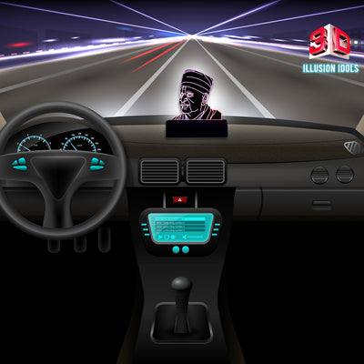 3D illusion Car Dashboard LED Murti of Pamukhswami