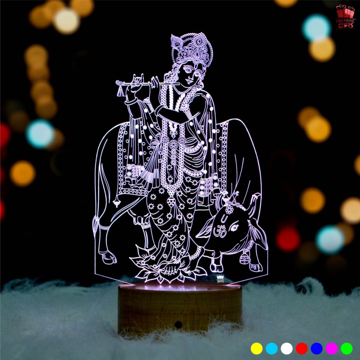 Krishna 3D Illusion LED Lamp