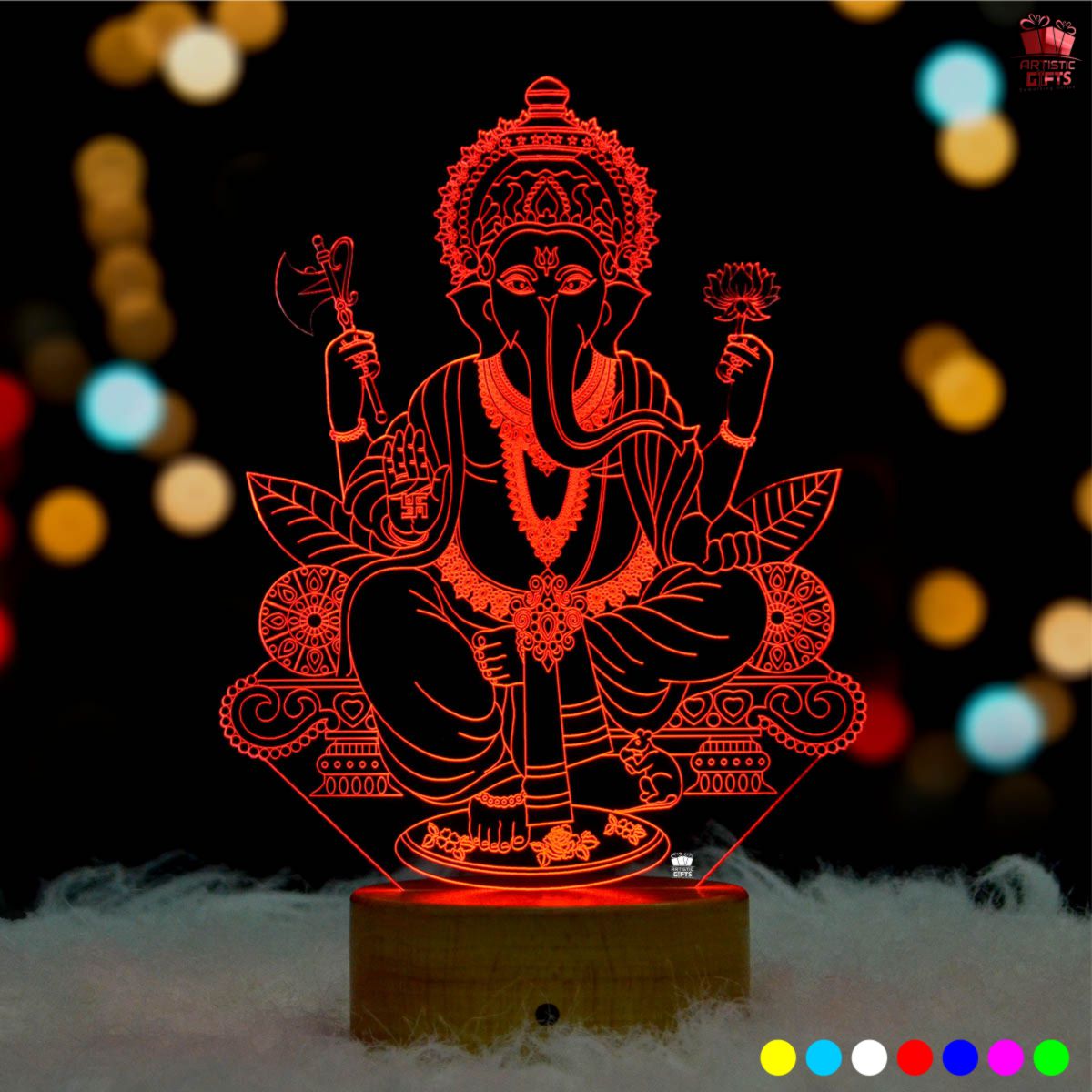 Ganesh 3D Illusion LED Lamp