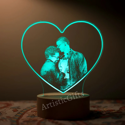 Light Up Heart Photo Lamp
