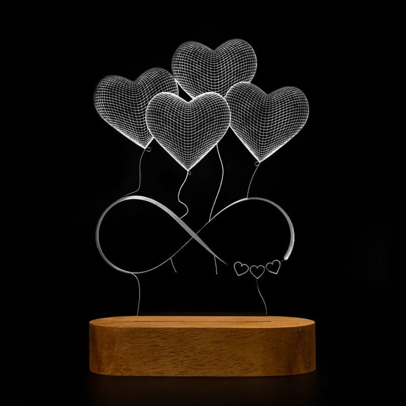 Copy of Personalized 3D Illusion Led Lamp for Anniversary(Preview)