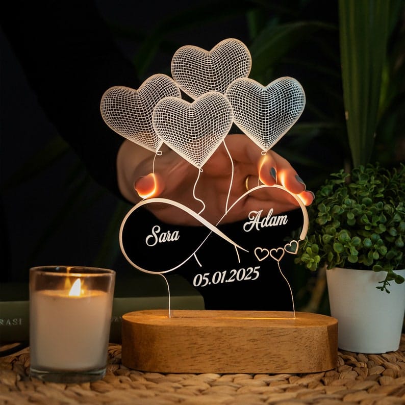 Copy of Personalized 3D Illusion Led Lamp for Anniversary(Preview)