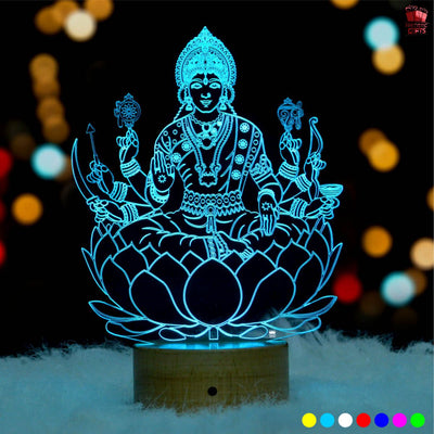 Maa Durga 3D Illusion LED Lamp