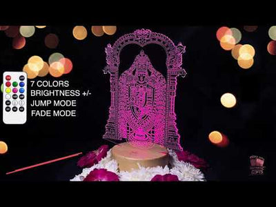 Tirupati Balaji 3D Illusion LED Lamp